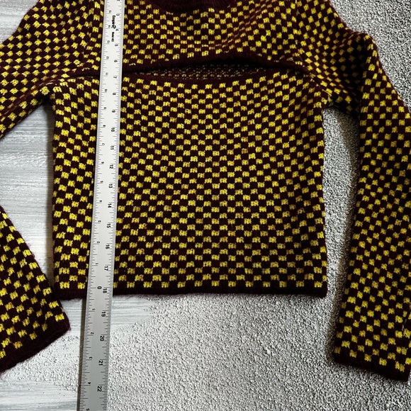 Zara Yellow and Black Checkered Cape - Picture 5 of 8